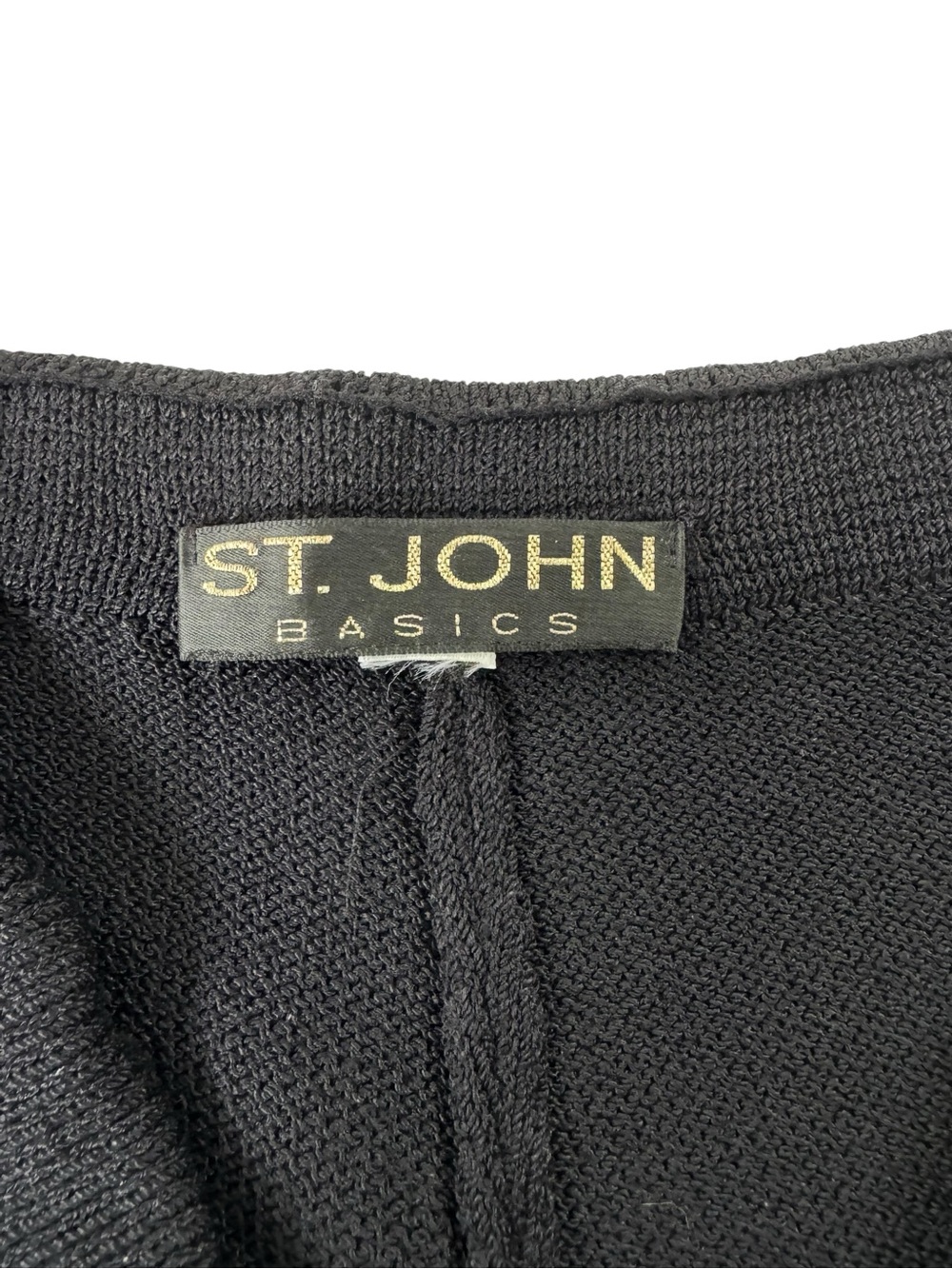 St. John Santana Knit Pull-On High Waist Wide Leg Pants Black - Picture 6 of 8